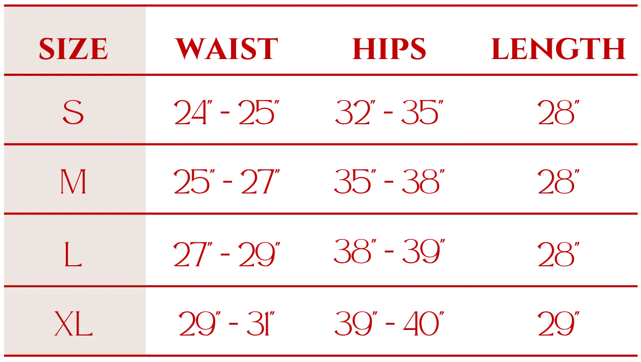 Cloud-Touch Capri size and fit guide